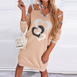 Women's Sexy V Neck Hollow Out Mini Dress